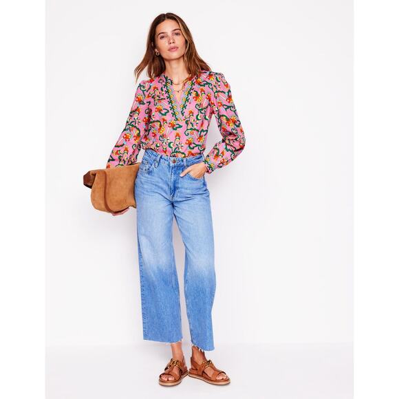 Boden Tops - NWT Boden Cotton Notch Neck Bold Print Top Sz 14